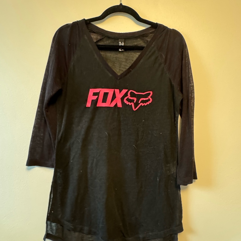Fox Women's Sheer Black Top
